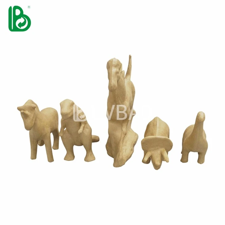 Pulp Molded Animals - Unicorn Dinosaur Horse